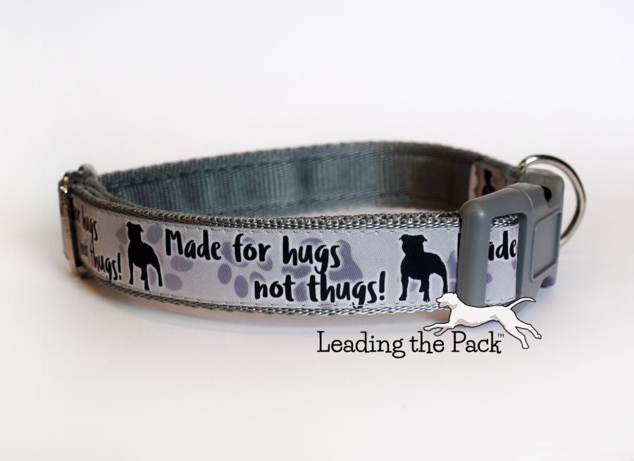 Hugs not thugs 20/25mm dog collars & leads