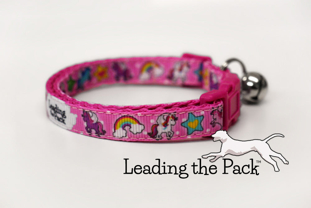 Pink unicorns 10mm collars and leads