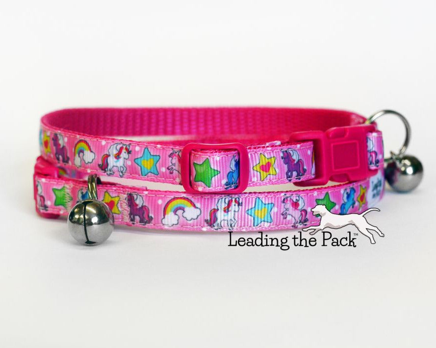 Pink unicorns 10mm collars and leads