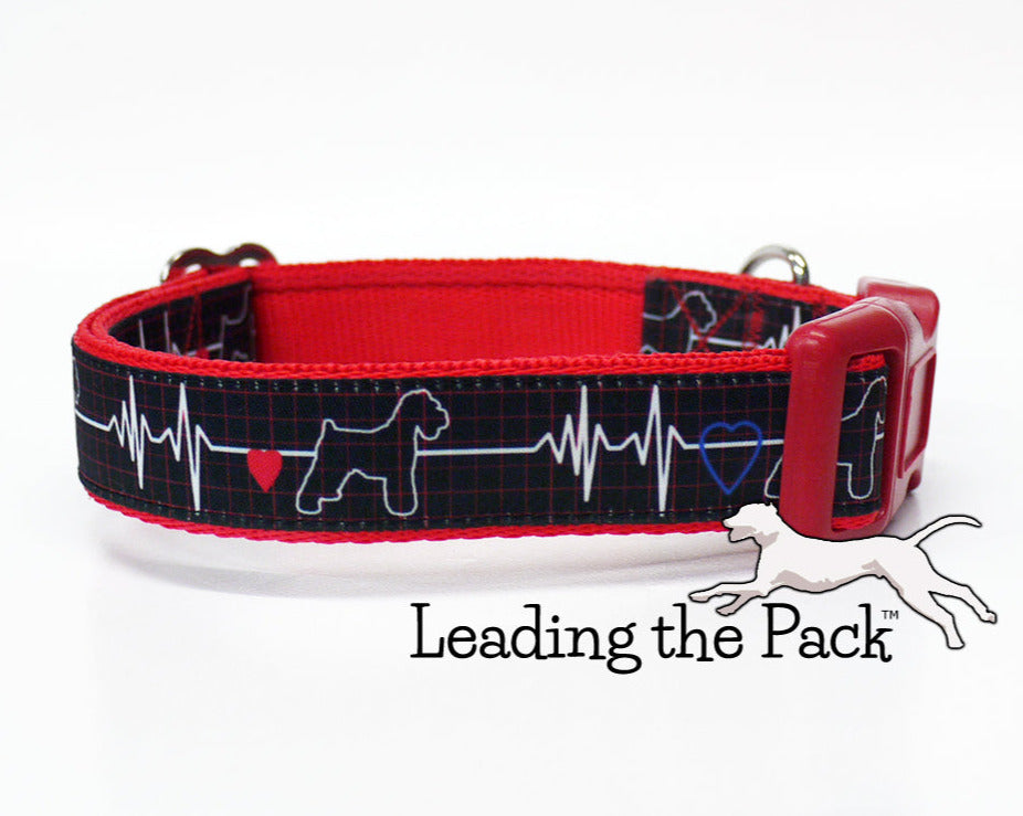 Schnauzer heartbeat 20/25mm dog collars & leads