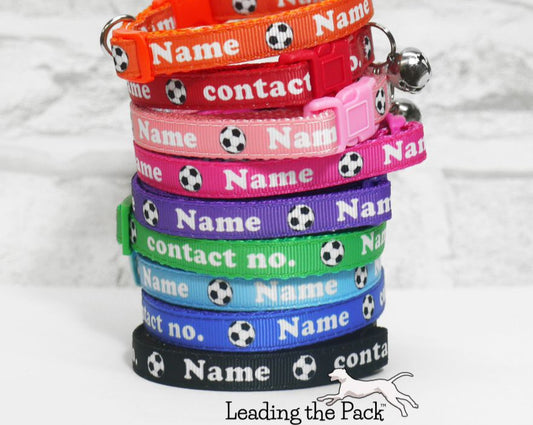 Personalised football 10mm collars and leads