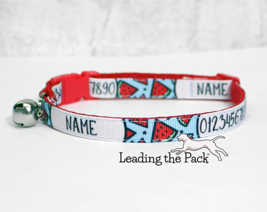 Personalised watermelon 10mm collars and leads