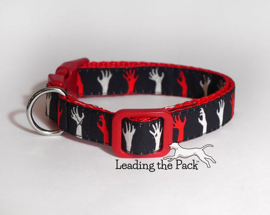 Zombie hands 15mm dog collars & leads