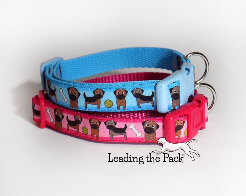 Border terrier 15mm dog collars & leads