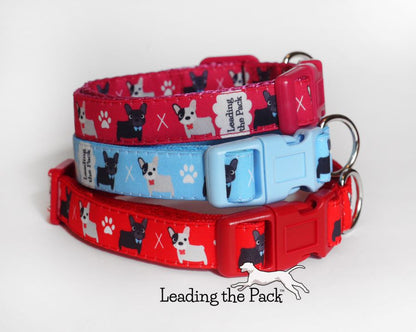 French bulldog 15mm dog collars & leads