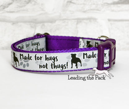 Hugs not thugs 20/25mm dog collars & leads