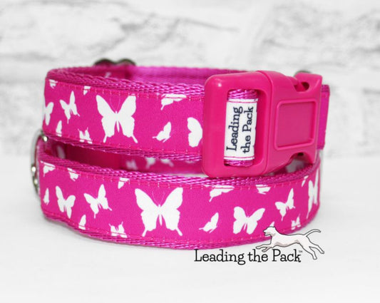 Butterflies 20/25mm dog collars & leads