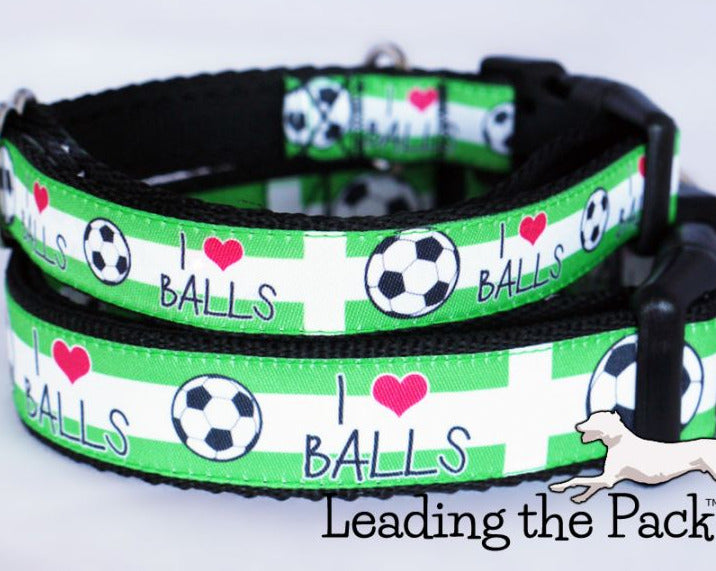 I love balls 20/25mm dog collars & leads