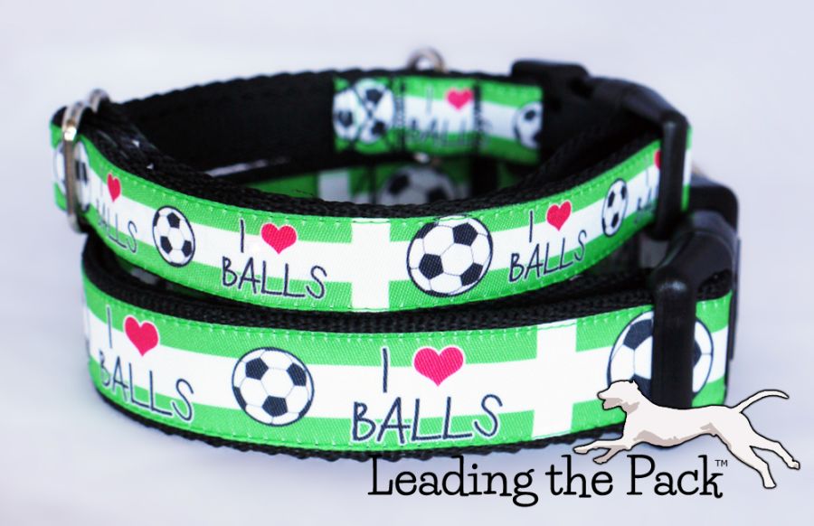 I love balls 20/25mm dog collars & leads