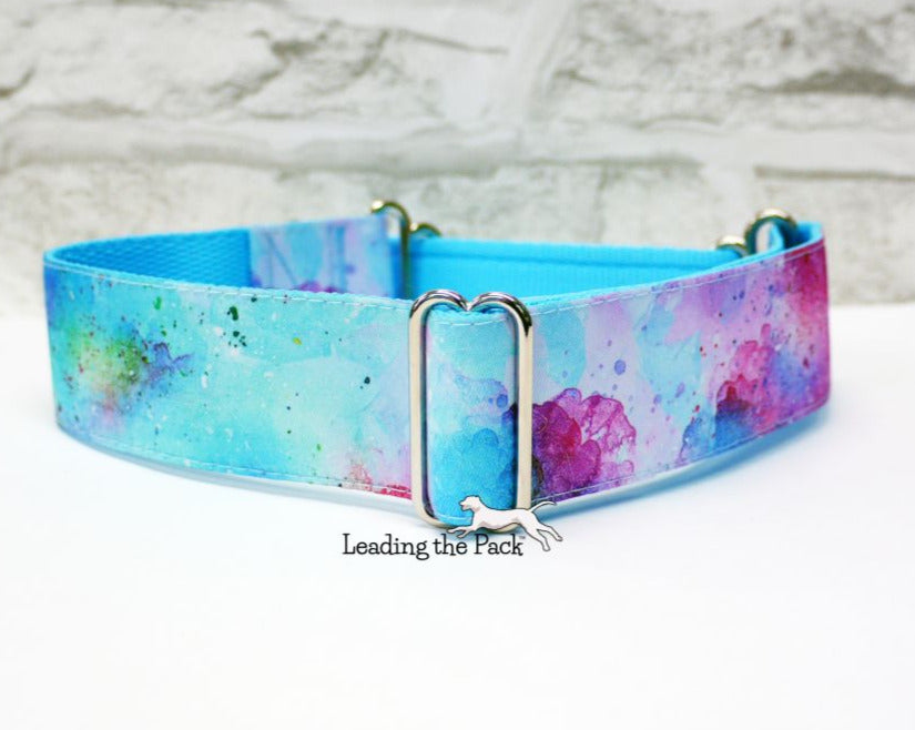 Watercolour paint 40mm dog collars & leads