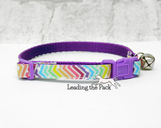 Rainbow chevron 10mm collars and leads