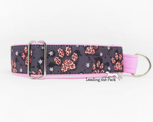 Leopard paw 40mm dog collars & leads