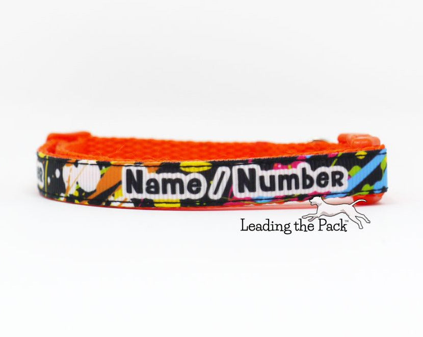 Personalised contact paint splatter 10mm collars and leads