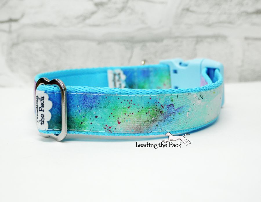 Watercolour paint 20/25mm dog collars & leads