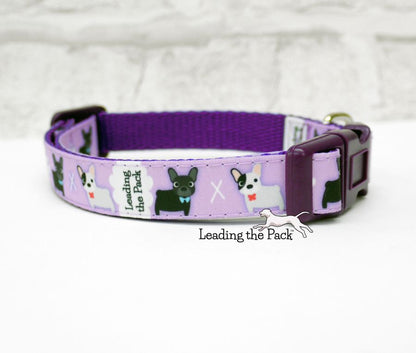 French bulldog 15mm dog collars & leads