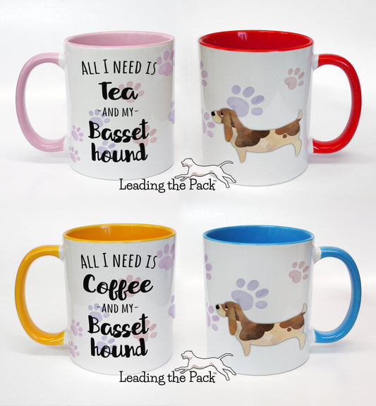 All I need basset hound mug