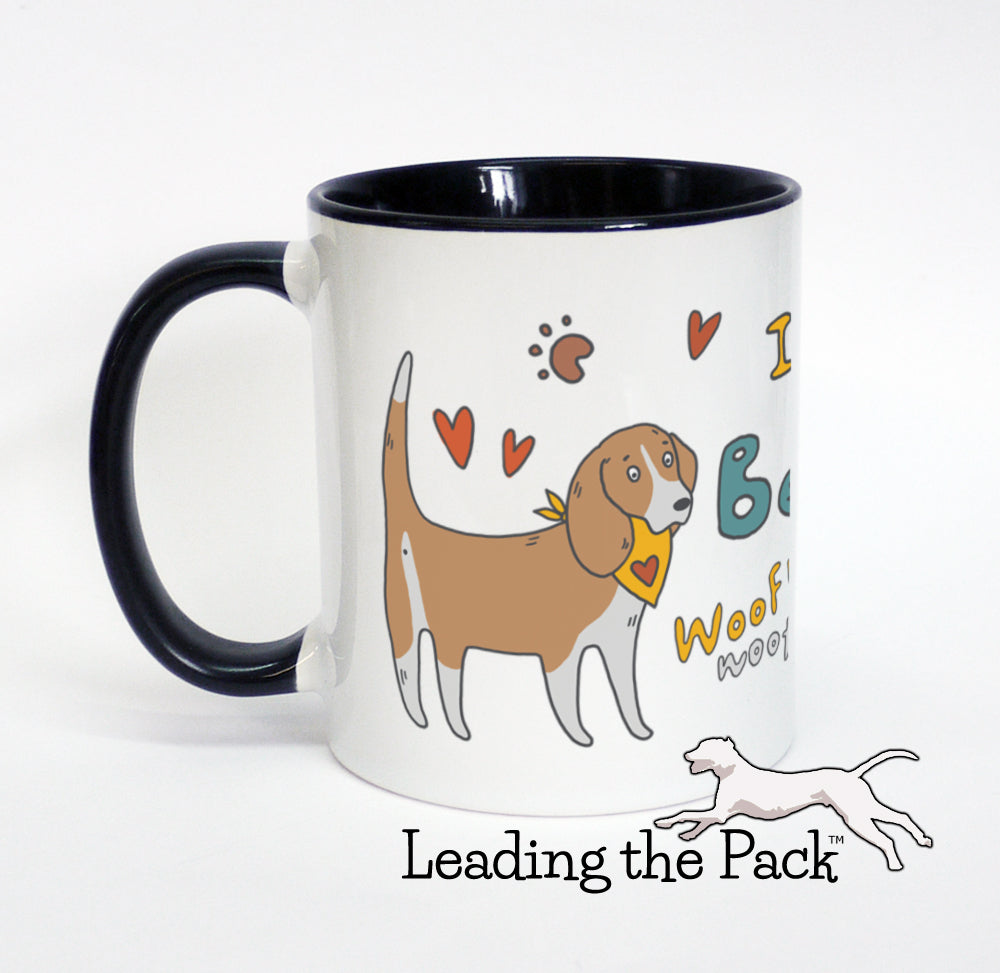 I love my beagle cartoon mug