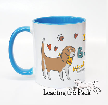 I love my beagle cartoon mug