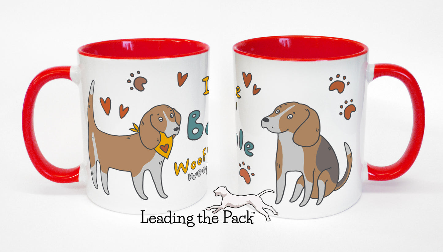 I love my beagle cartoon mug