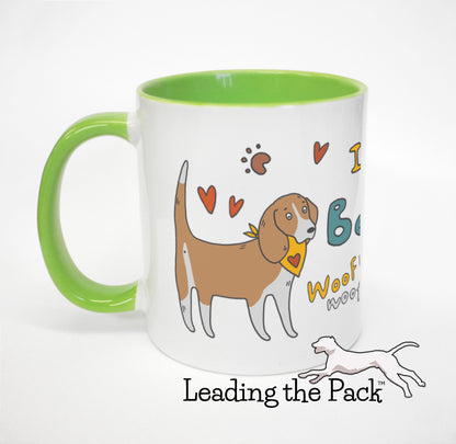 I love my beagle cartoon mug