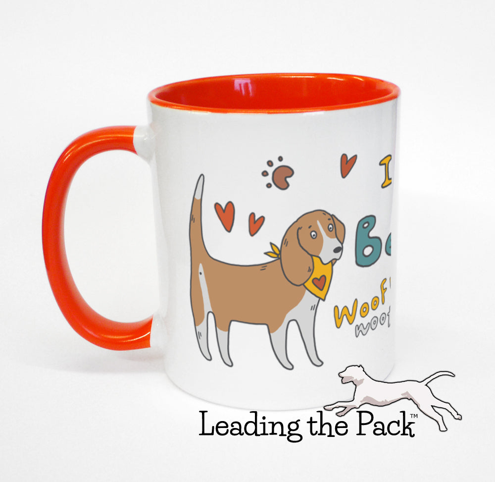 I love my beagle cartoon mug