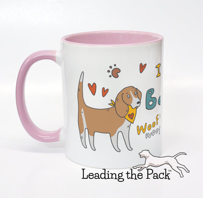 I love my beagle cartoon mug