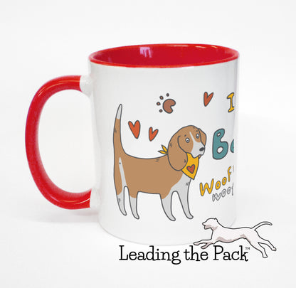 I love my beagle cartoon mug