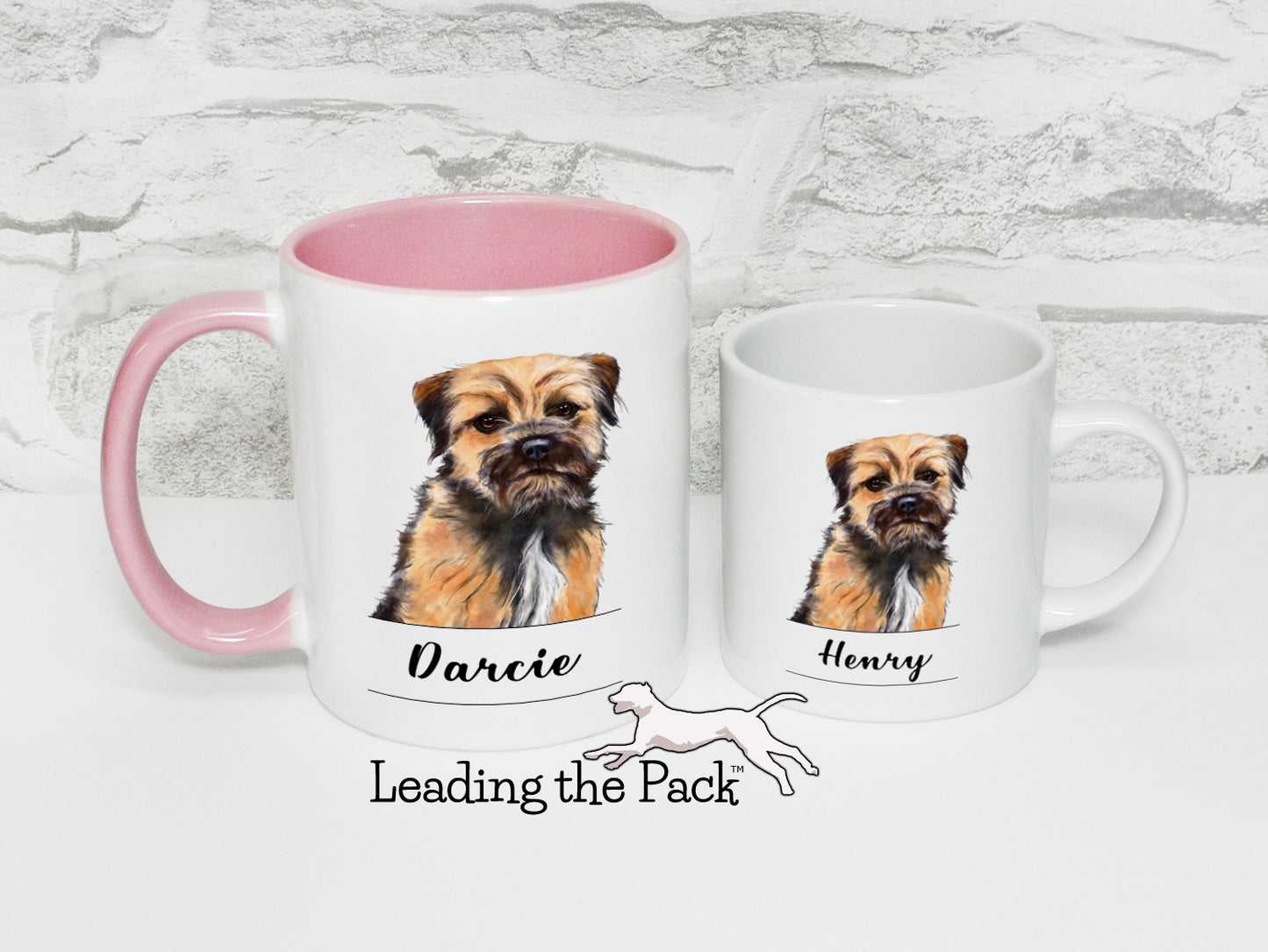 Personalised border terrier mug