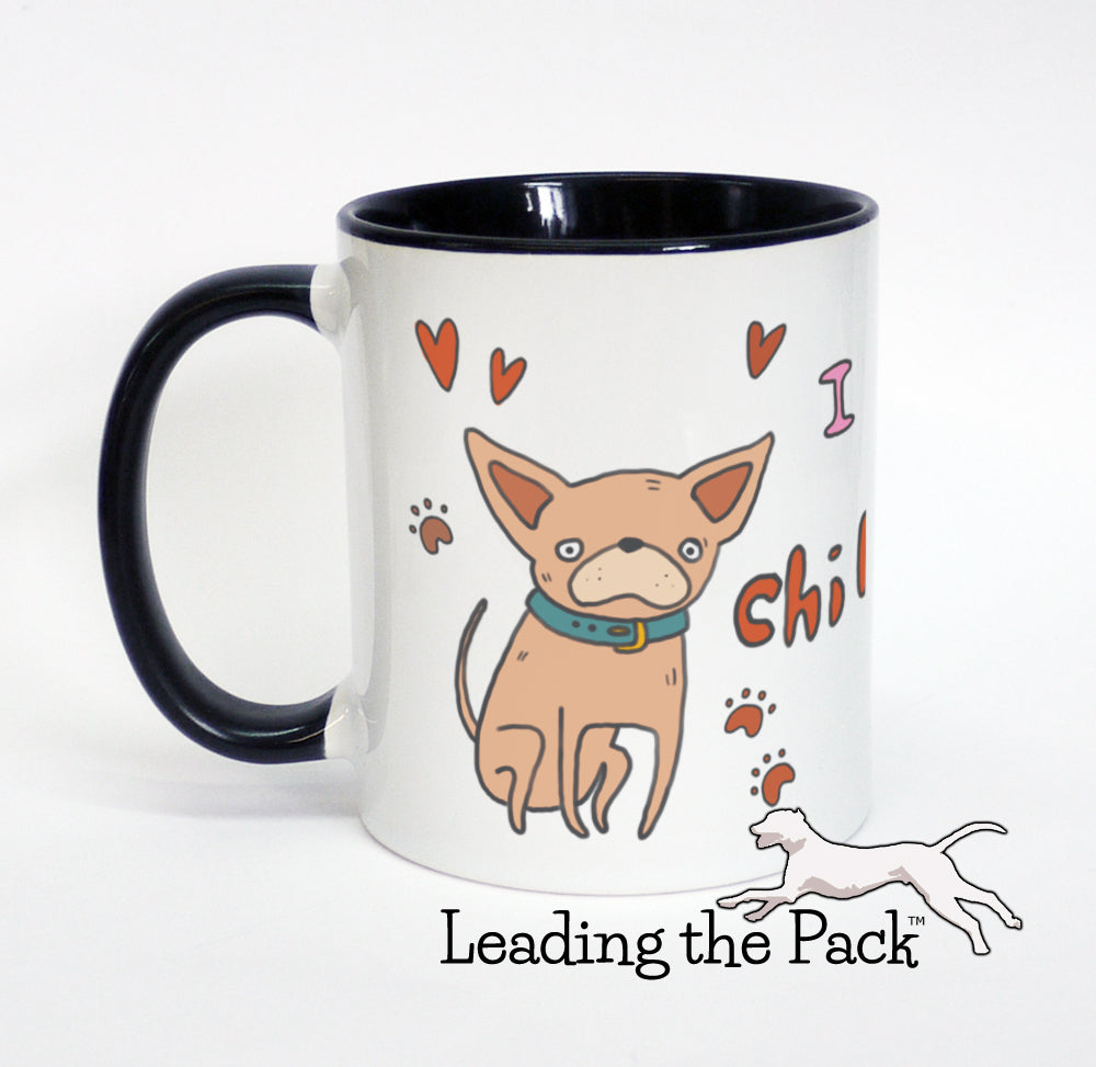 I love my chihuahua cartoon mug