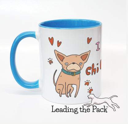 I love my chihuahua cartoon mug