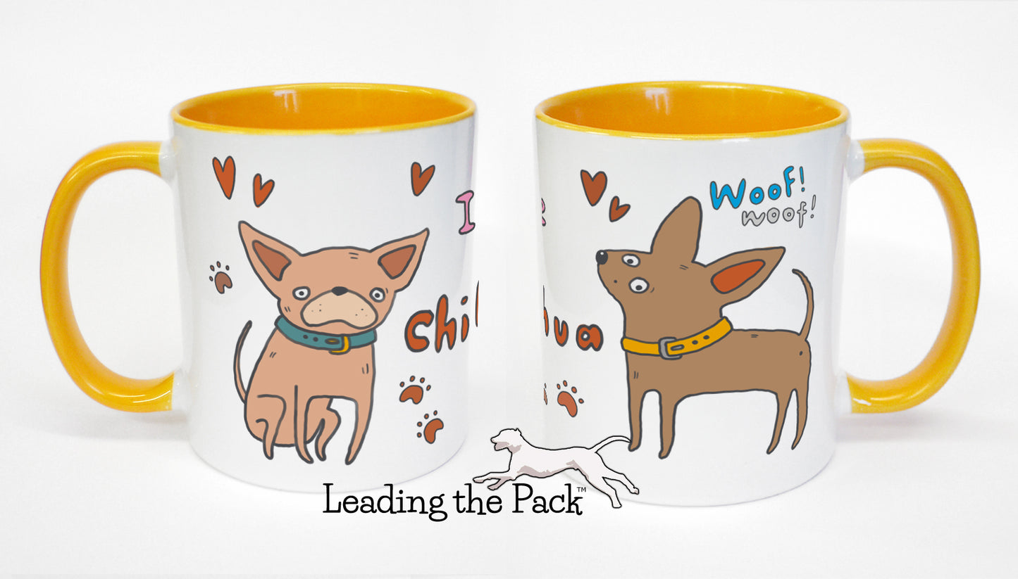 I love my chihuahua cartoon mug