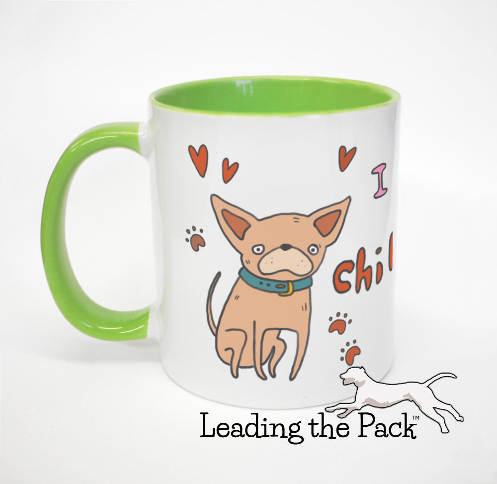 I love my chihuahua cartoon mug