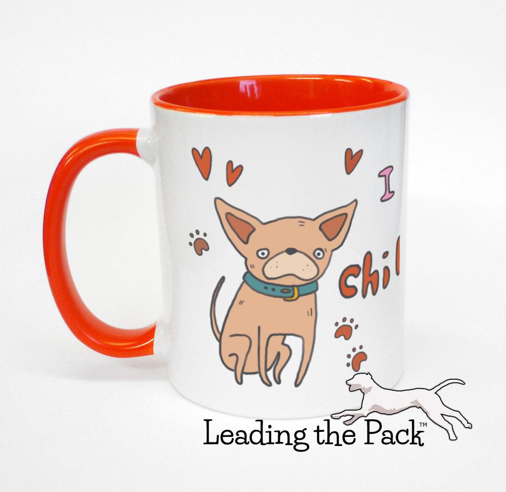 I love my chihuahua cartoon mug