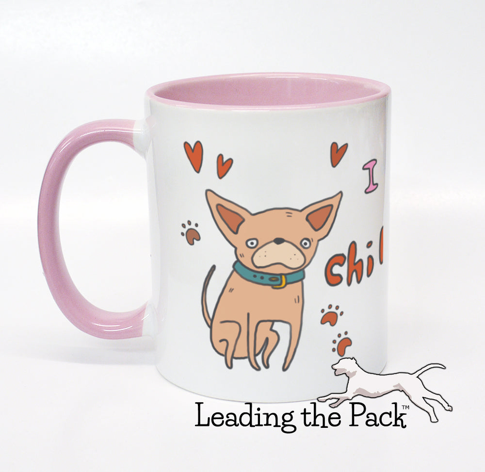 I love my chihuahua cartoon mug