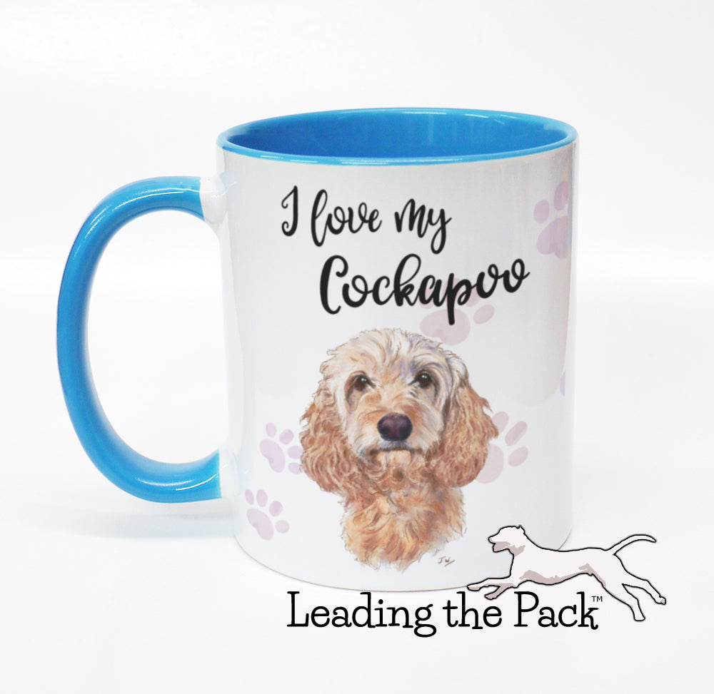 I love my golden cockapoo mug