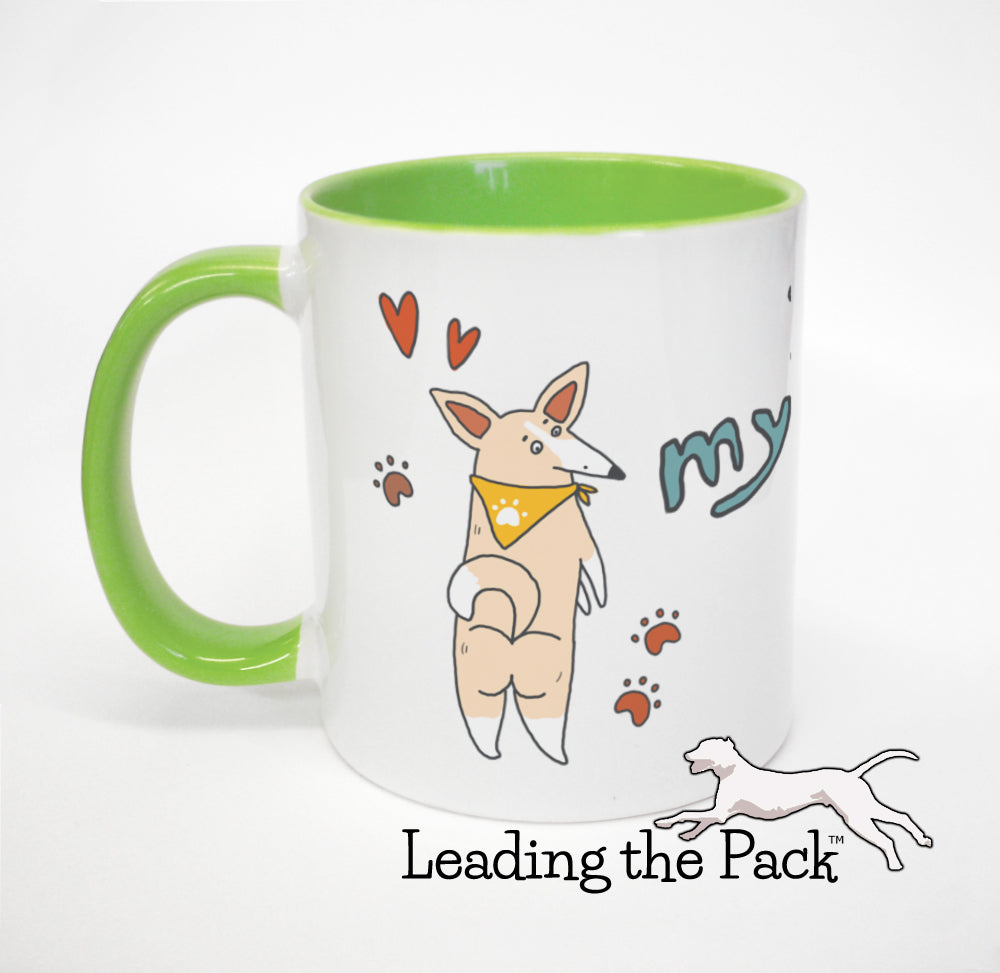 I love my corgi cartoon mug