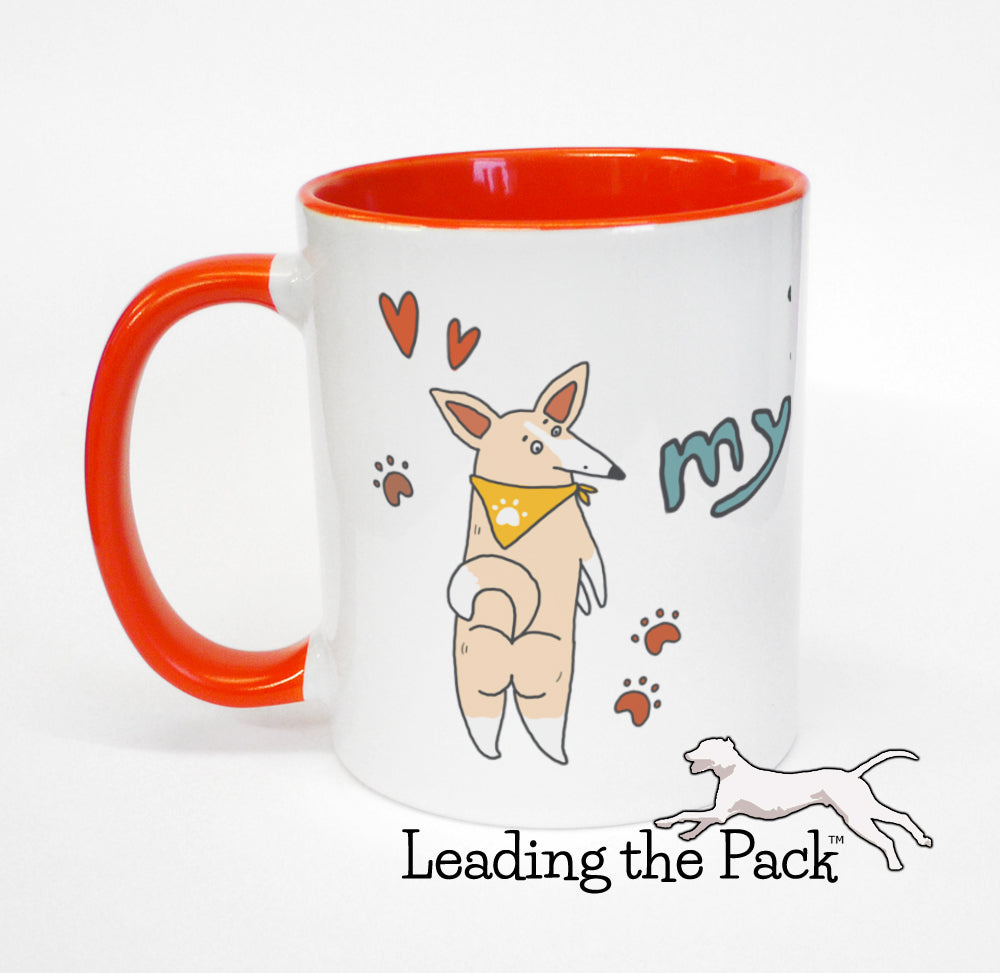 I love my corgi cartoon mug