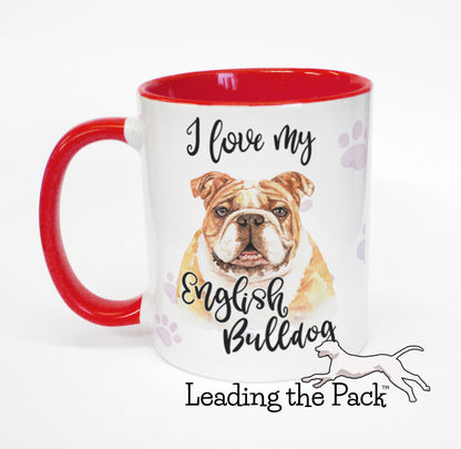 I love my English bulldog mug