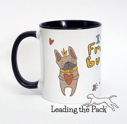 I love my french bulldog cartoon mug