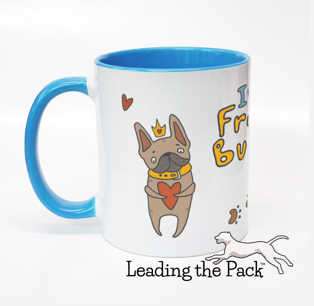 I love my french bulldog cartoon mug