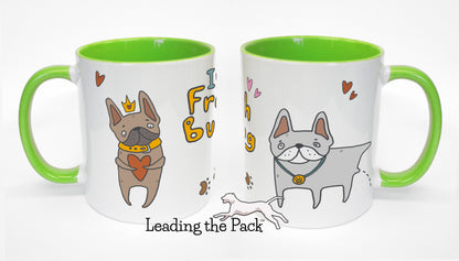 I love my french bulldog cartoon mug