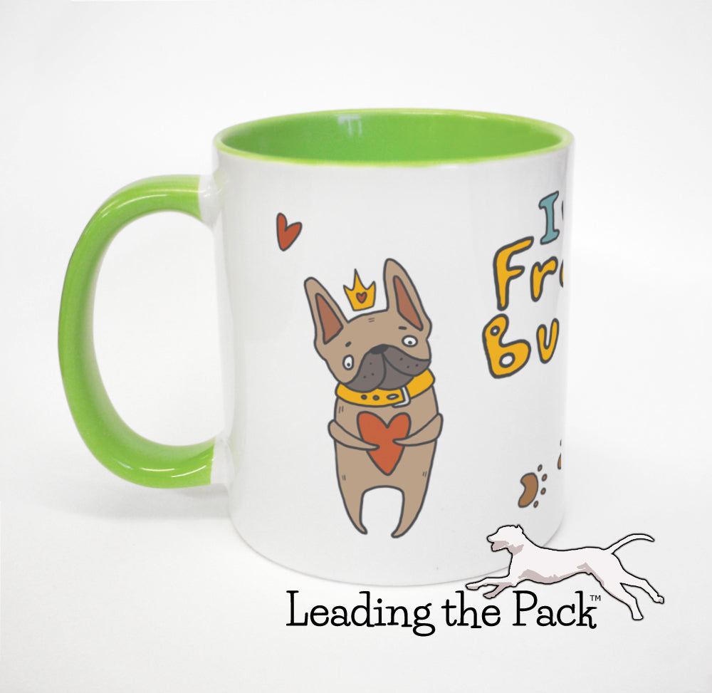 I love my french bulldog cartoon mug