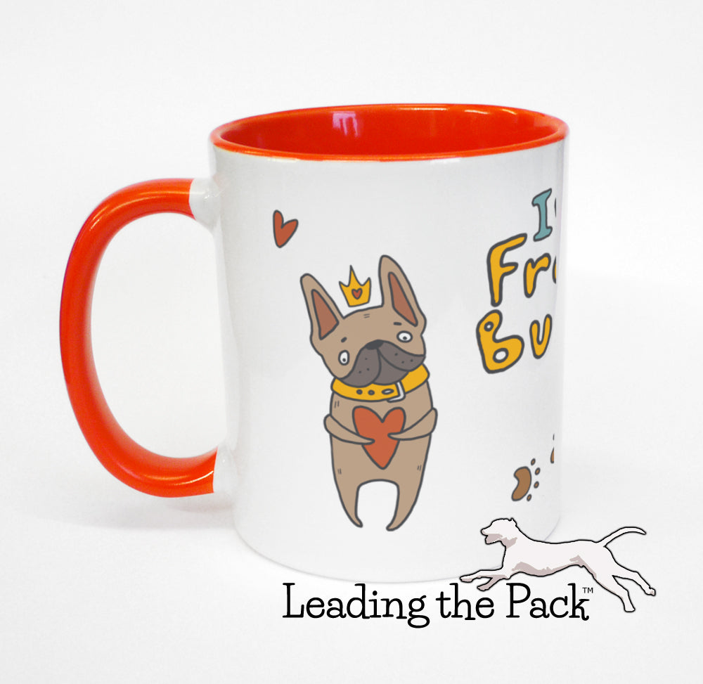 I love my french bulldog cartoon mug