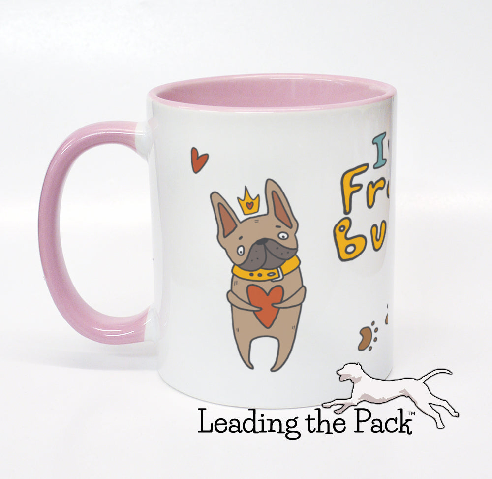 I love my french bulldog cartoon mug