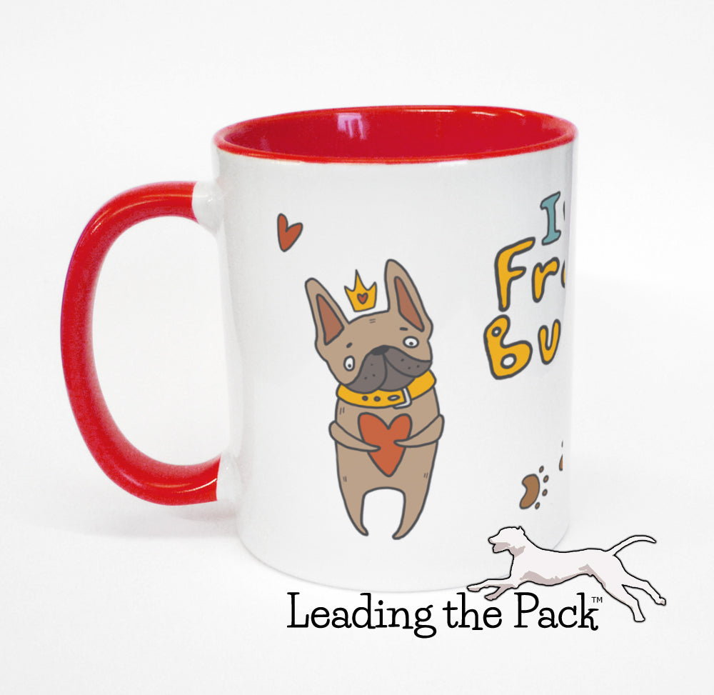 I love my french bulldog cartoon mug