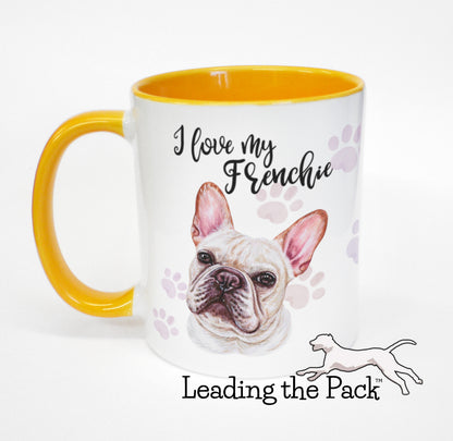 I love my frenchie white mug