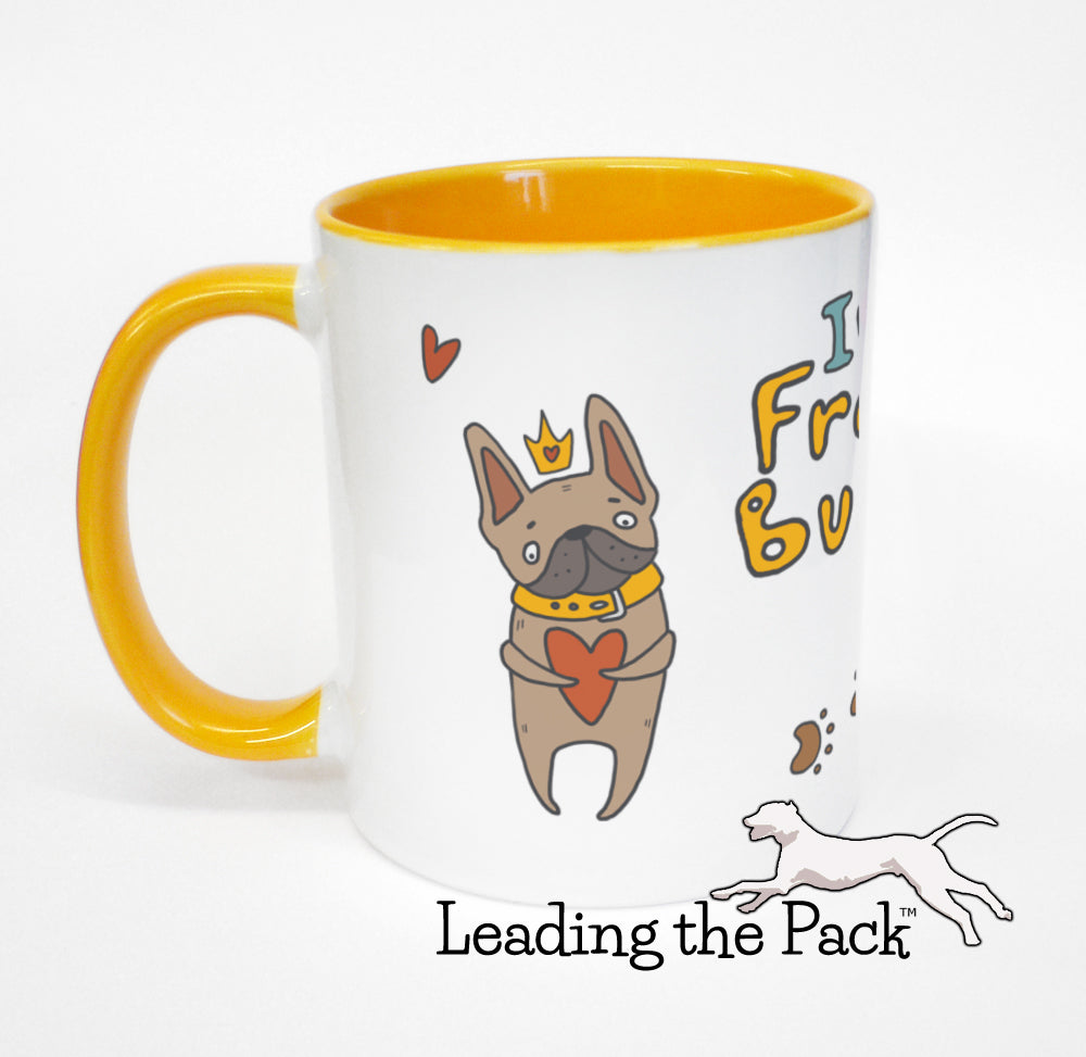 I love my french bulldog cartoon mug