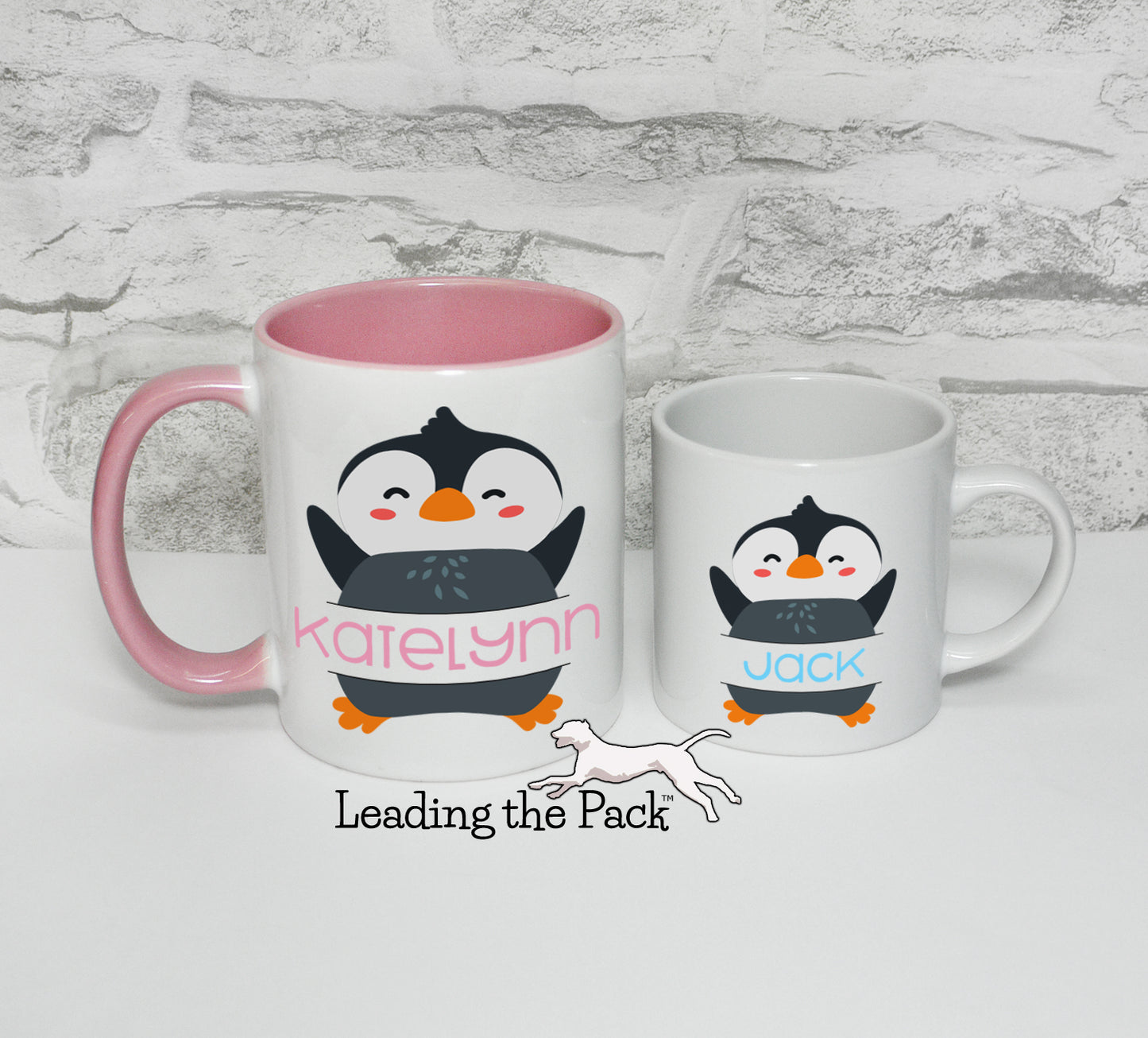 Personalised penguin mug