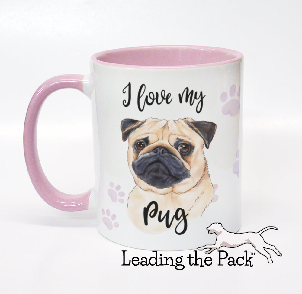 I love my pug fawn mug