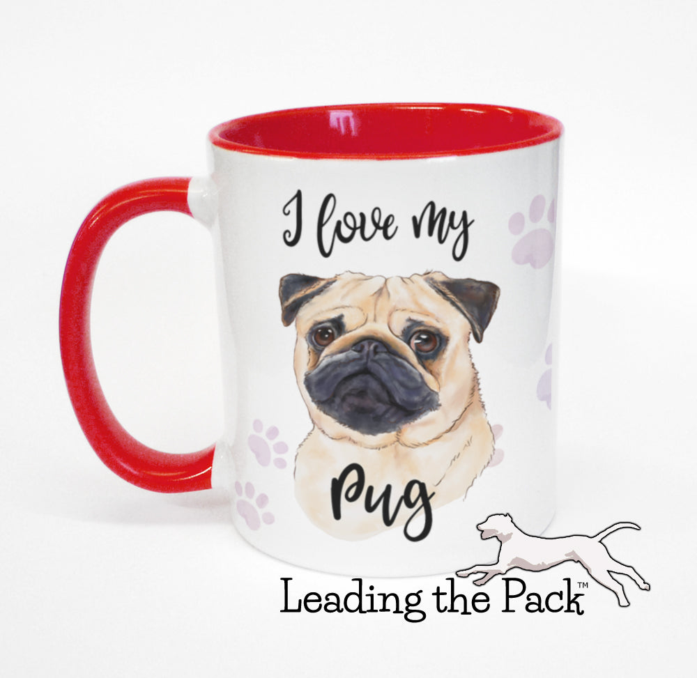 I love my pug fawn mug